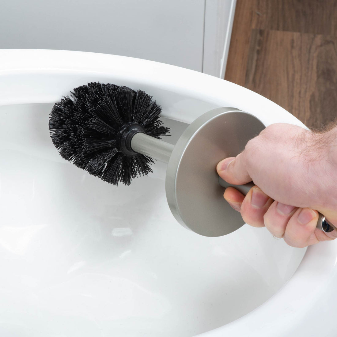 Toilet Brush and Holder, 2-Pack (Brushed Nickel Finish) - Utility sinks vanites Tehila
