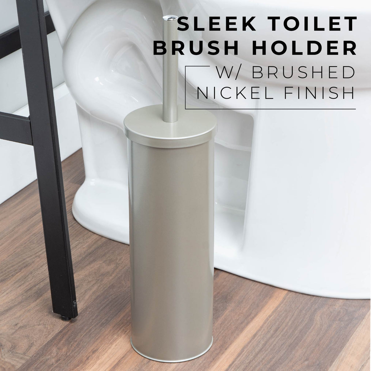 Toilet Brush and Holder (Brushed Nickel Finish) - Utility sinks vanites Tehila