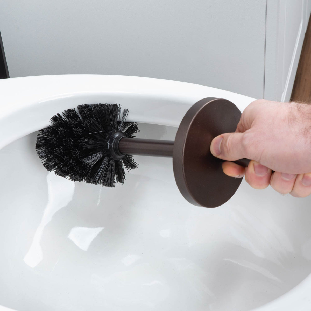 Toilet Brush and Holder, 2-Pack (Bronze Finish) - Utility sinks vanites Tehila