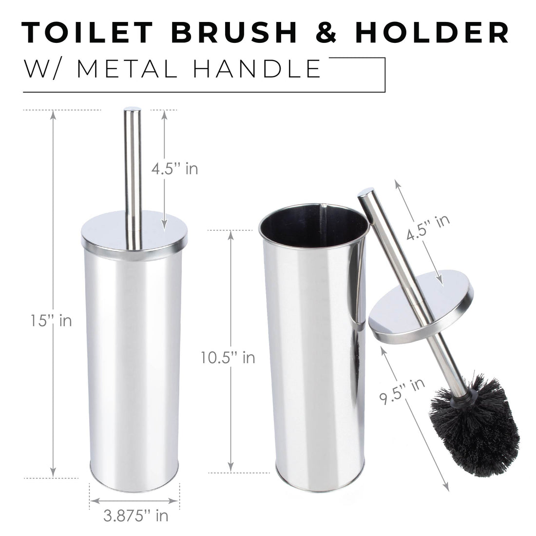 Toilet Brush and Holder (Chrome Finish) - Utility sinks vanites Tehila