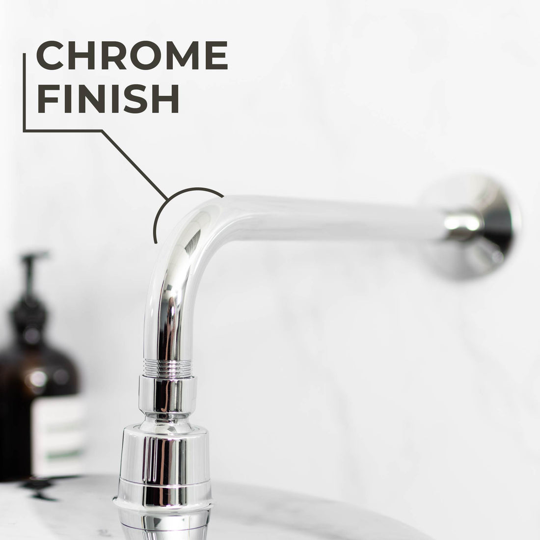 12 in. L-Shaped Shower Head Extension Arm (Chrome Finish) - Utility sinks vanites Tehila