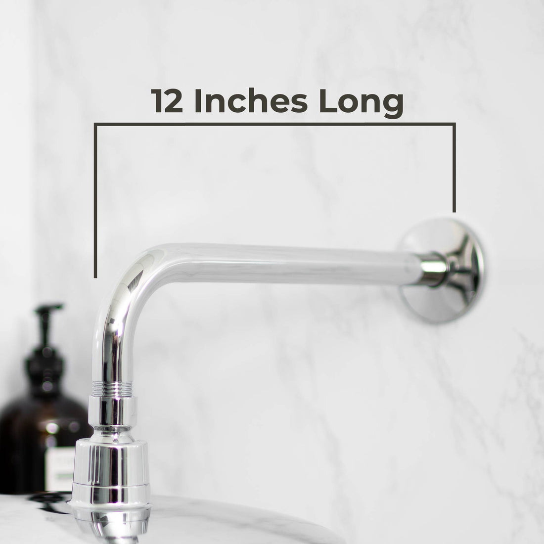 12 in. L-Shaped Shower Head Extension Arm (Chrome Finish) - Utility sinks vanites Tehila