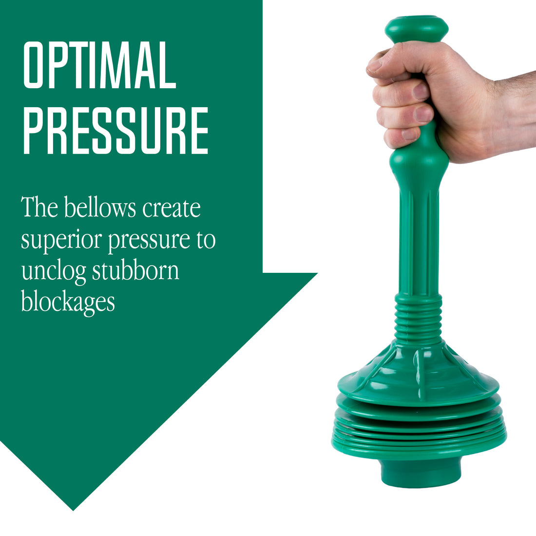 Bellows Accordion Toilet Plunger (Green) - Utility sinks vanites Tehila