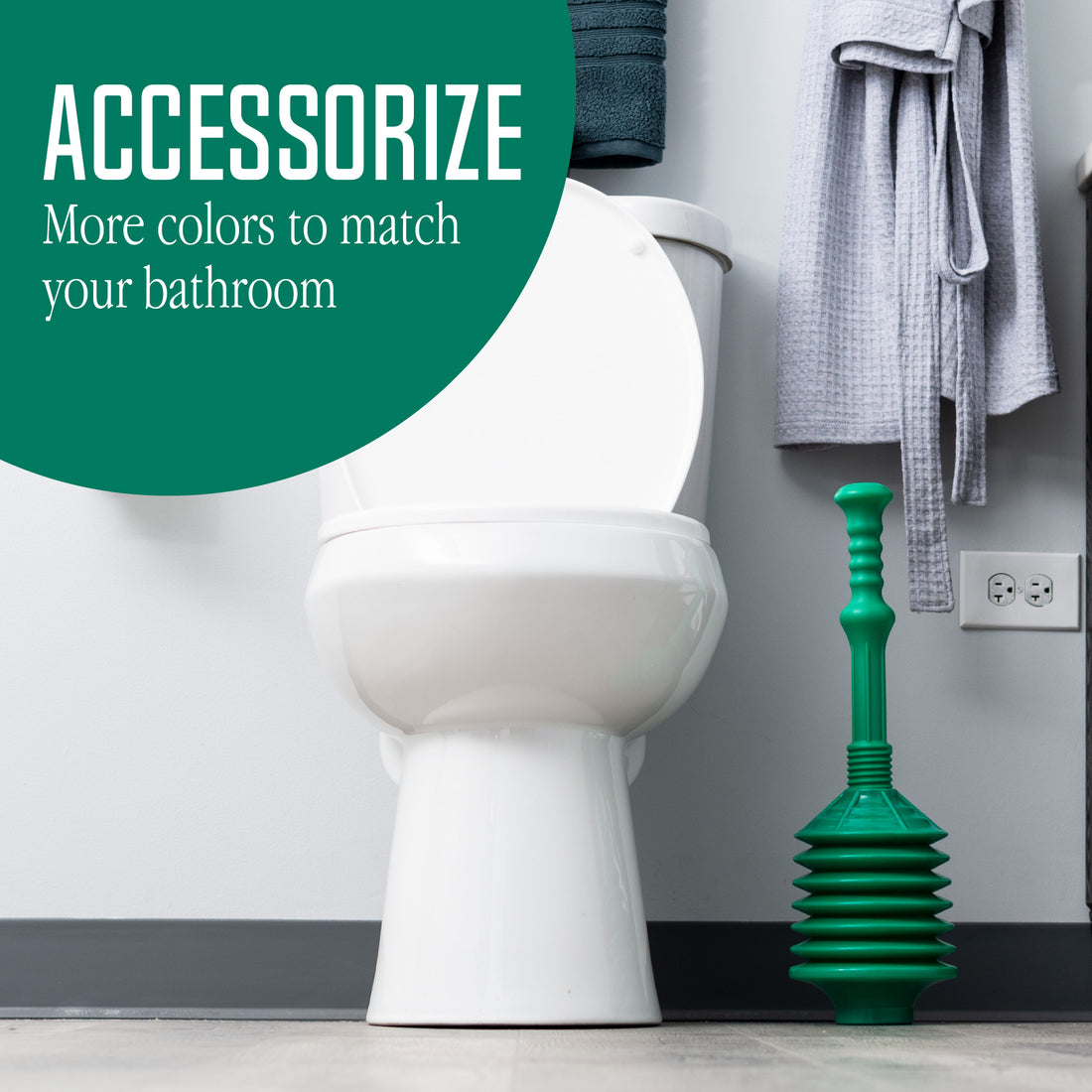 Bellows Accordion Toilet Plunger (Green) - Utility sinks vanites Tehila