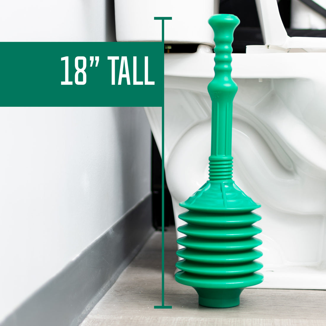 Bellows Accordion Toilet Plunger (Green) - Utility sinks vanites Tehila